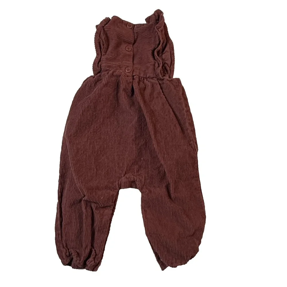 Gap Baby Dark Academia Corduroy Romper Girls 6-12 Months Bubble Preppy Fall